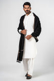 Men's Winter Pashmina Woolen Shawl - (Black) - JS-01